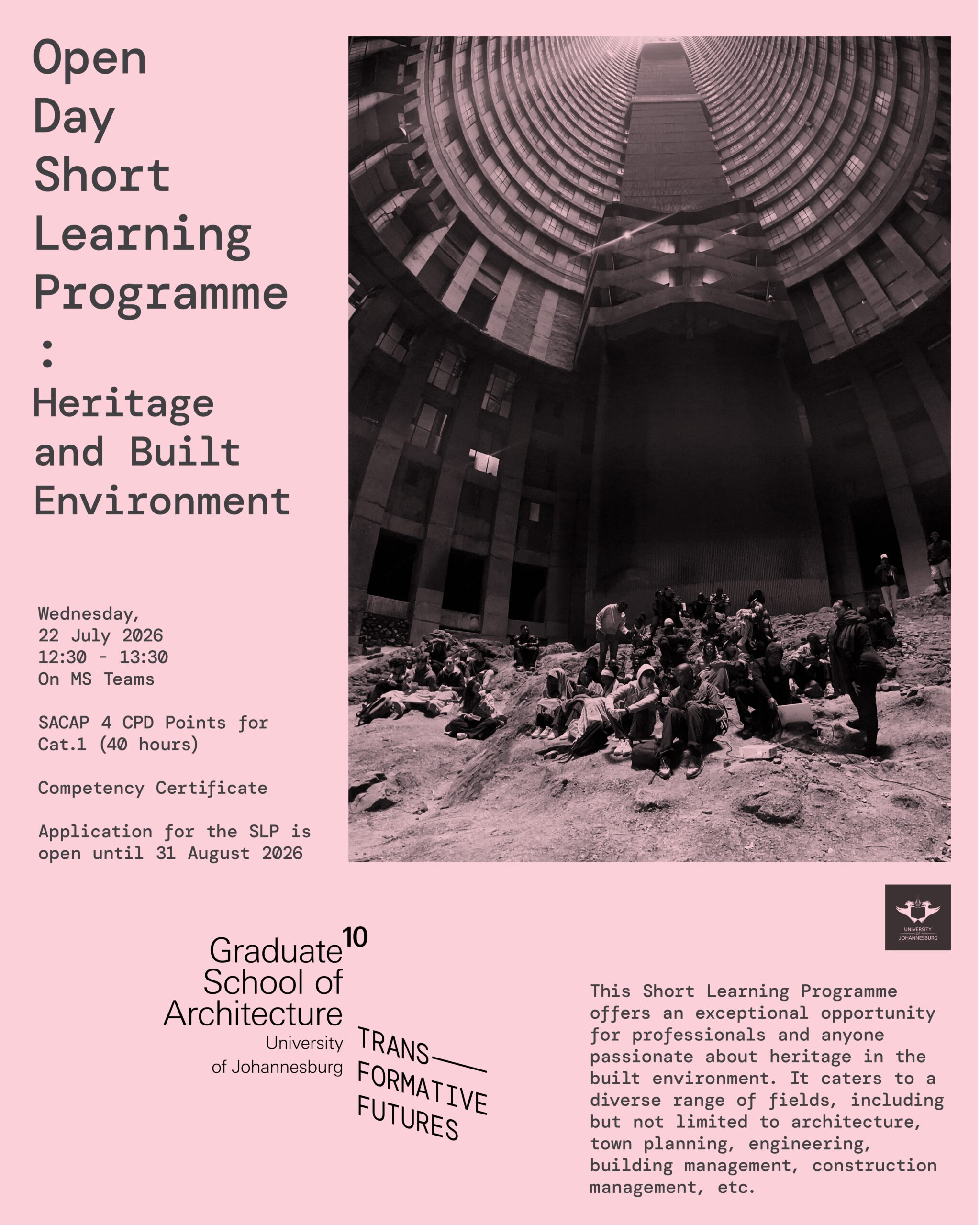 GSA Open Day: Short Learning Programme – Heritage and Built Environment